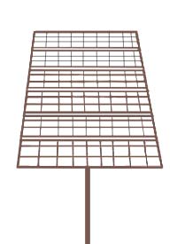 Solar panel silhouette graphic in brown for Twin Buttes Ranch