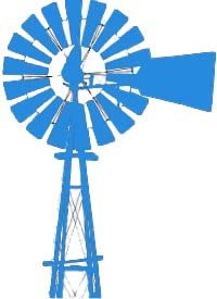 Windmill silhouette - wind power - renewable energy - renewable resources