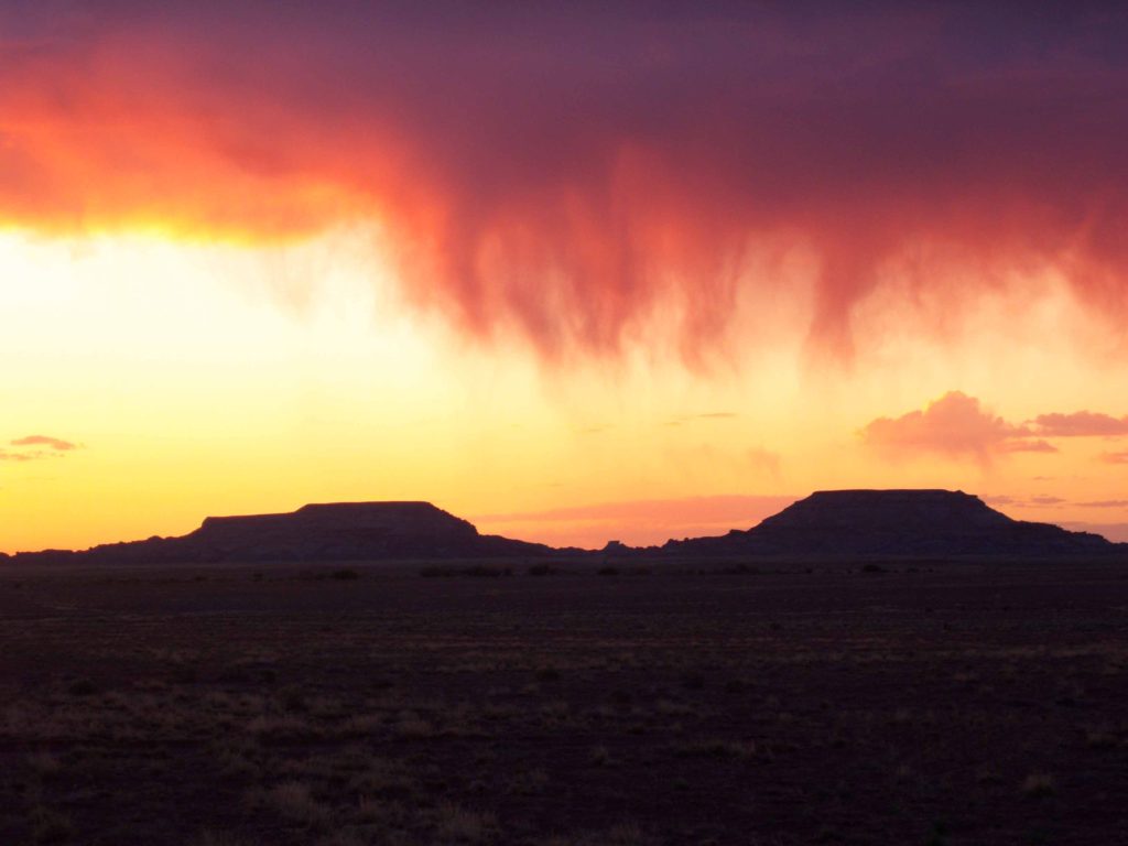 Dramatic sunrise on location at Twin Buttes Ranch